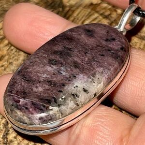 Beautiful Dark Purple Chariot Crystal Pendant 2 1/4”